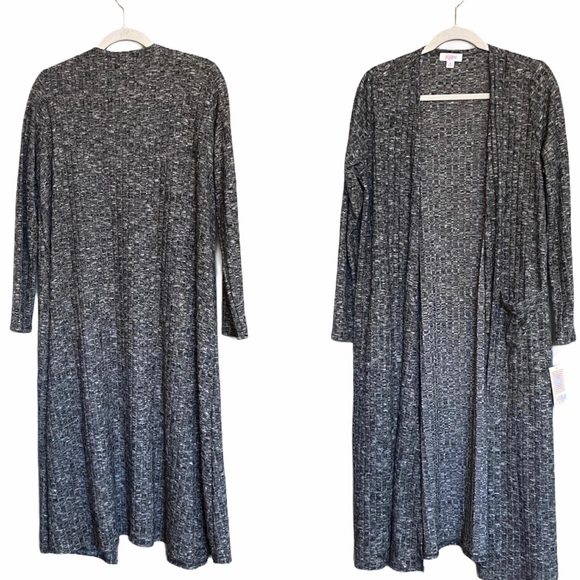LuLaRoe Sarah Cardigan Duster Sweater Marl Grey - Picture 1 of 16